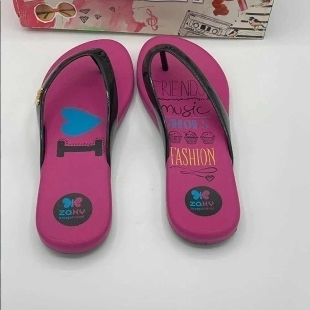 ZAXY Black & Pink intense flip flops
